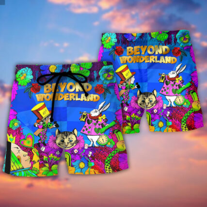 Music Event Beyond Wonderland Festival Lover Colorful Art Style - Beach Short - Owl Ohh - Owl Ohh