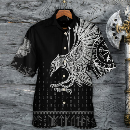 Viking Raven Odin Victory - Hawaiian Shirt - Owl Ohh - Owl Ohh