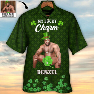 St Patrick's Day My Lucky Charm Custom Photo Personalized - Hawaiian Shirt - Personalized Photo Gifts for men and women, kids - Owl Ohh