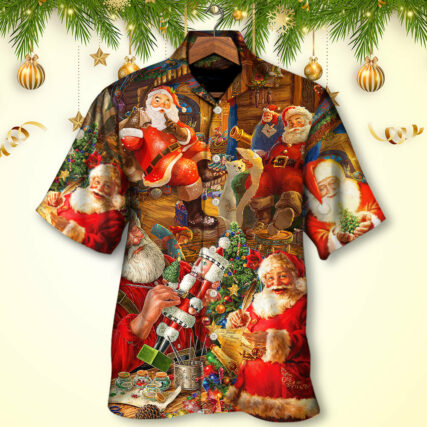 Christmas Funny Santa Claus Gift Xmas Is Coming Art Style - Hawaiian Shirt - Owl Ohh - Owl Ohh