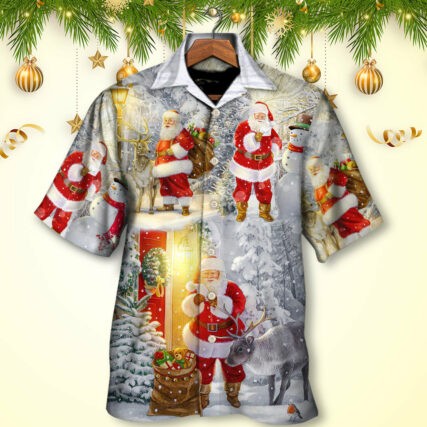Christmas Santa Claus Lover Animal Light Story Art Style - Hawaiian Shirt - Owl Ohh - Owl Ohh