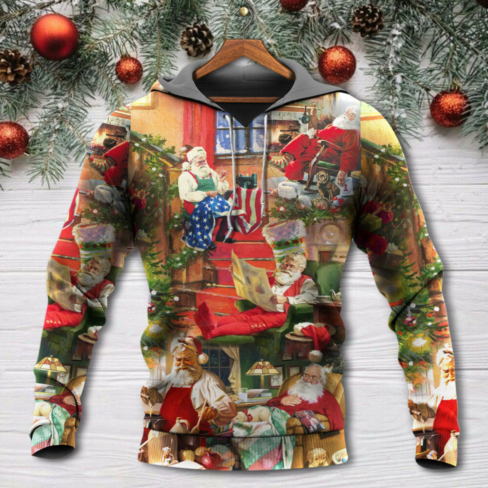 Christmas Santa Claus In Daily Life - Hoodie - Owl Ohh - Owl Ohh