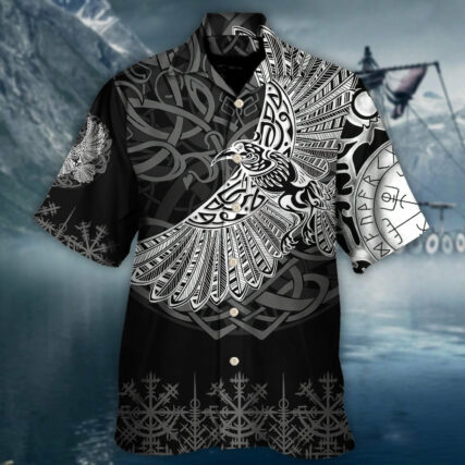 Viking Raven Valhalla Norse - Hawaiian Shirt - Owl Ohh - Owl Ohh