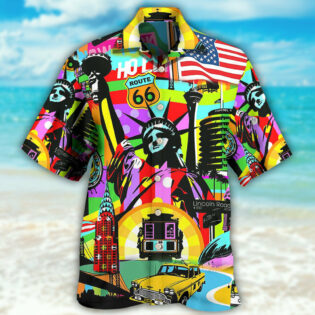 America Travel Colorful Style - Hawaiian Shirt - Owl Ohh - Owl Ohh
