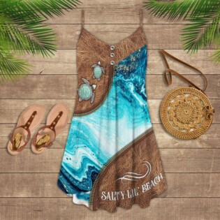 Turtle Is Beach Soul Salty Life Beach - Summer Dress - Owl Ohh - Owl Ohh