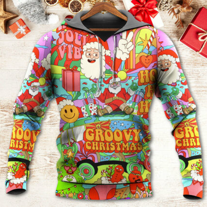 Christmas Hippie Santa Bus Peace - Hoodie - Owl Ohh - Owl Ohh