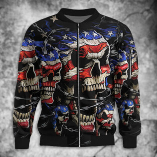 Skull Love America Forever - Bomber Jacket - Owl Ohh - Owl Ohh