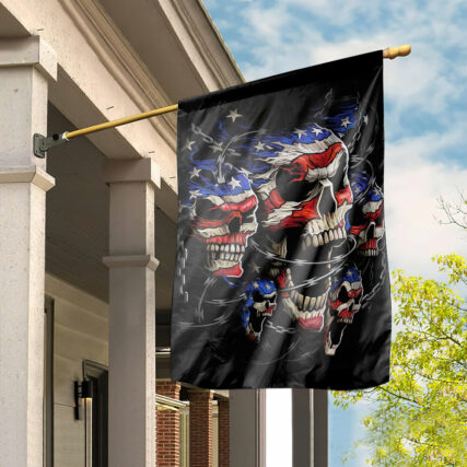 Skull Love America Forever - House Flag - Owl Ohh - Owl Ohh