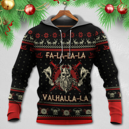 Viking Valhalla Black And Red With Hot Colors Style - Hoodie - Owl Ohh - Owl Ohh