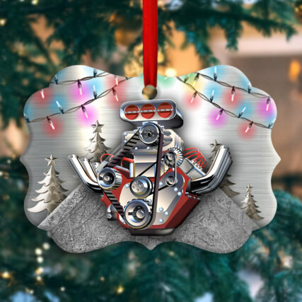 Hot Rod Christmas Metal Christmas Tree And Colorful Light - Horizonal Ornament - Owl Ohh - Owl Ohh