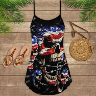Skull Love America Forever - Summer Dress - Owl Ohh - Owl Ohh