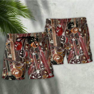 Sitar I'm Awesome I Play Sitar Music - Beach Short - Owl Ohh - Owl Ohh