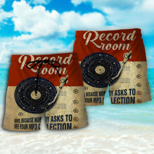 Music Retro Record Room - Beach Short - Owl Ohh - Owl Ohh