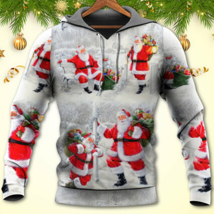 Christmas Santa Is Always With You Art Style - Hoodie - Owl Ohh - Owl Ohh