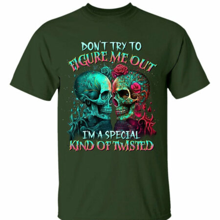 DON'T TRY TO FIGURE ME OUT SKULL COTTON SHIRT - TLTR0604233