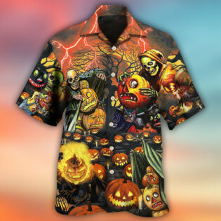 Halloween Skull Dark Pumpkin Scary - Hawaiian Shirt - Owl Ohh - Owl Ohh