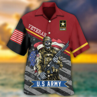Veteran U.S Army I Am A Grumpy Veteran - Hawaiian Shirt - Owl Ohh - Owl Ohh