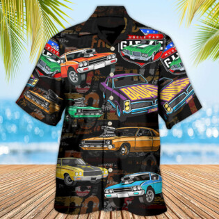 Muscle Car Racing Speed Road - Hawaiian Shirt - Owl Ohh - Owl Ohh