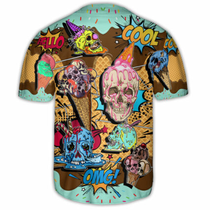 Skull Ice Cream - Baseball Jersey - Owl Ohh - Owl Ohh