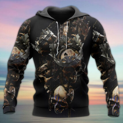 Skull Only In Their Death Can A King Live Forever - Hoodie - Owl Ohh - Owl Ohh