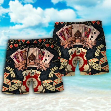 Poker Born To Lose Live To Win - Beach Short - Owl Ohh - Owl Ohh
