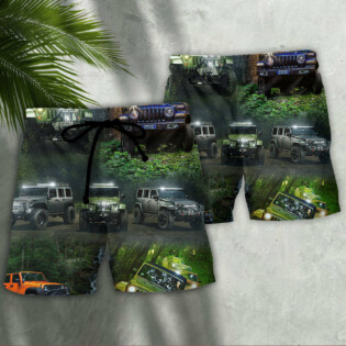 Jeep Dark Jungle Jeep - Beach Short - Owl Ohh - Owl Ohh