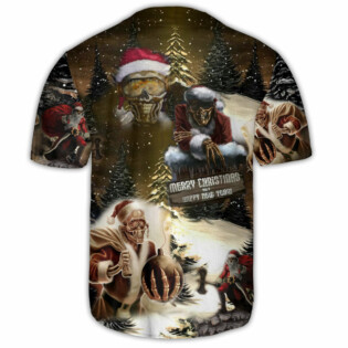 Skull Merry Xmas And Happy New Year - Baseball Jersey - Owl Ohh - Owl Ohh