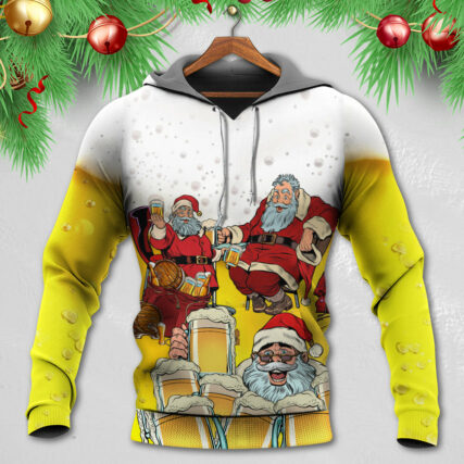 Christmas Santa I Want More Beer - Hoodie - Owl Ohh - Owl Ohh