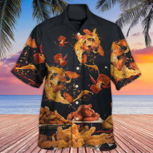 Food Chicken Wing Fast Food Delicious - Hawaiian Shirt - Owl Ohh - Owl Ohh