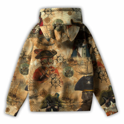 Cat Love Pirate Vintage Style - Ears Hoodie - Owl Ohh - Owl Ohh