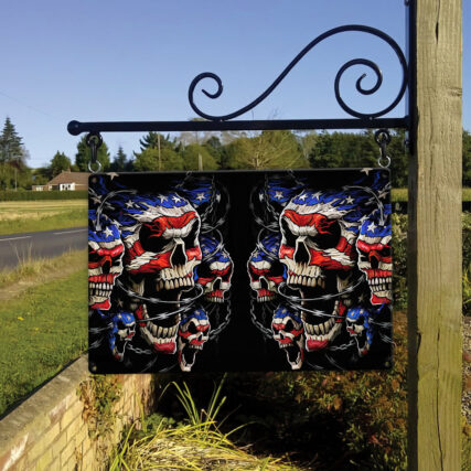 Skull Love America Forever - Metal Sign - Owl Ohh - Owl Ohh