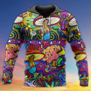 Hippie Mushroom Colorful Lover - Hoodie - Owl Ohh - Owl Ohh