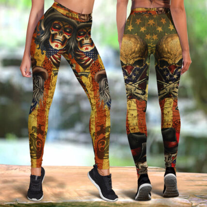 Skull Cowboy America Retro - Legging - Owl Ohh - Owl Ohh