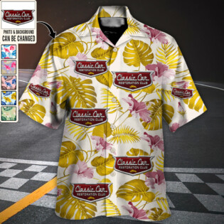Vintage Car Club You Want Tropical Style Custom Photo - Hawaiian Shirt - Personalized Photo Gifts for men and women, kids - Owl Ohh