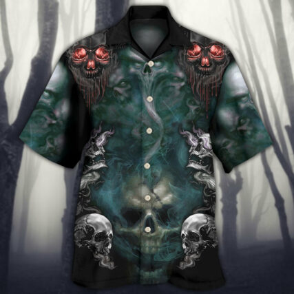 Skull Serial Killer Documentaries And Chill - Hawaiian Shirt - Owl Ohh - Owl Ohh
