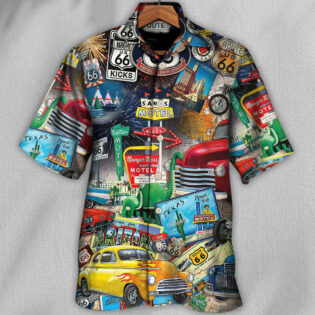 Car Route 66 Road Trip Puzzle - Hawaiian Shirt - Owl Ohh - Owl Ohh