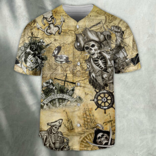 Skull Save A Ship Ride A Pirate - Baseball Jersey - Owl Ohh-Owl Ohh