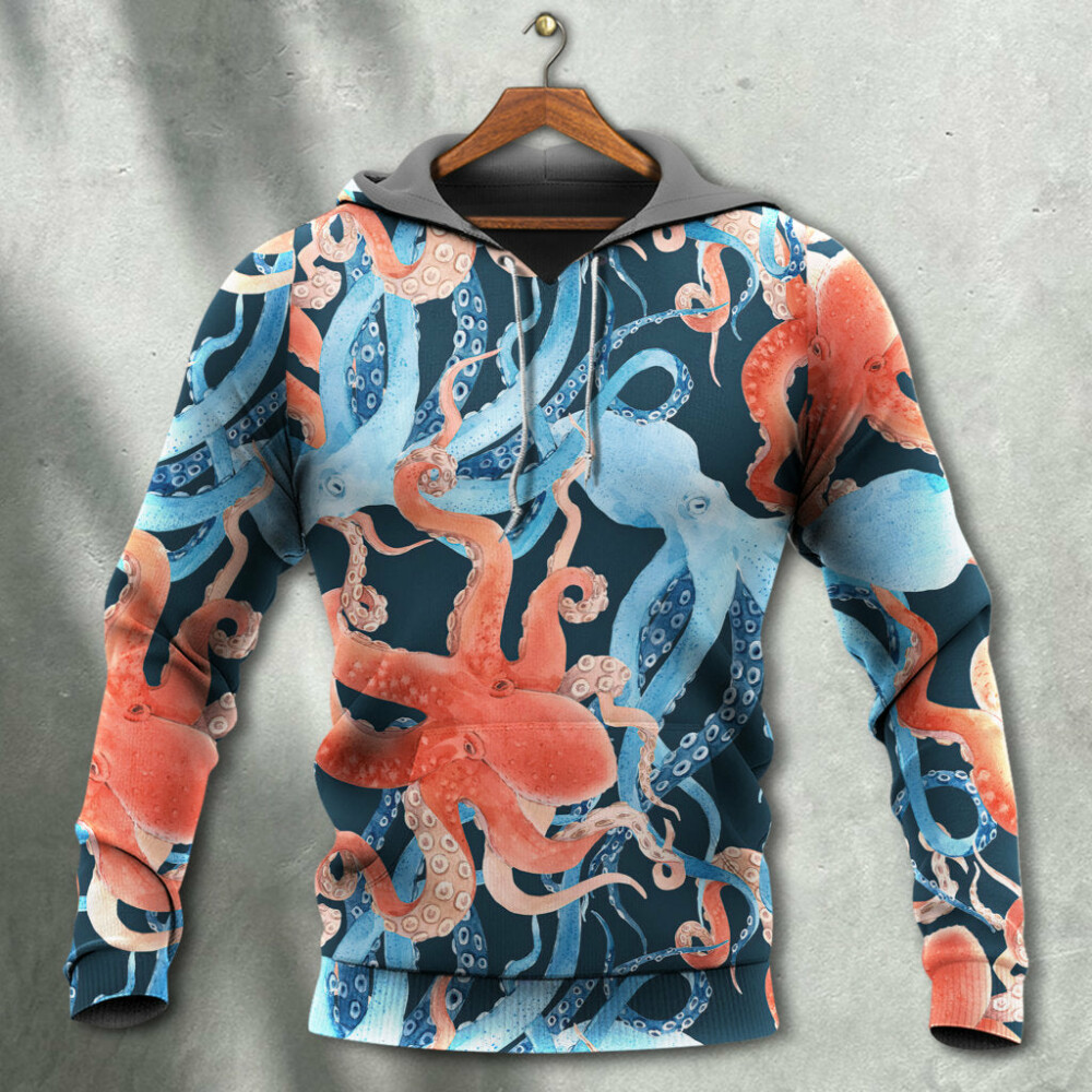 Octopus Colorful Ocean Life Basic - Hoodie - Owl Ohh - Owl Ohh