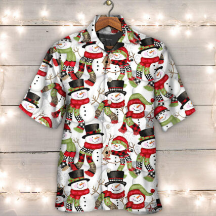 Christmas Snowman Family Happy Christmas - Hawaiian Shirt - Owl Ohh - Owl Ohh