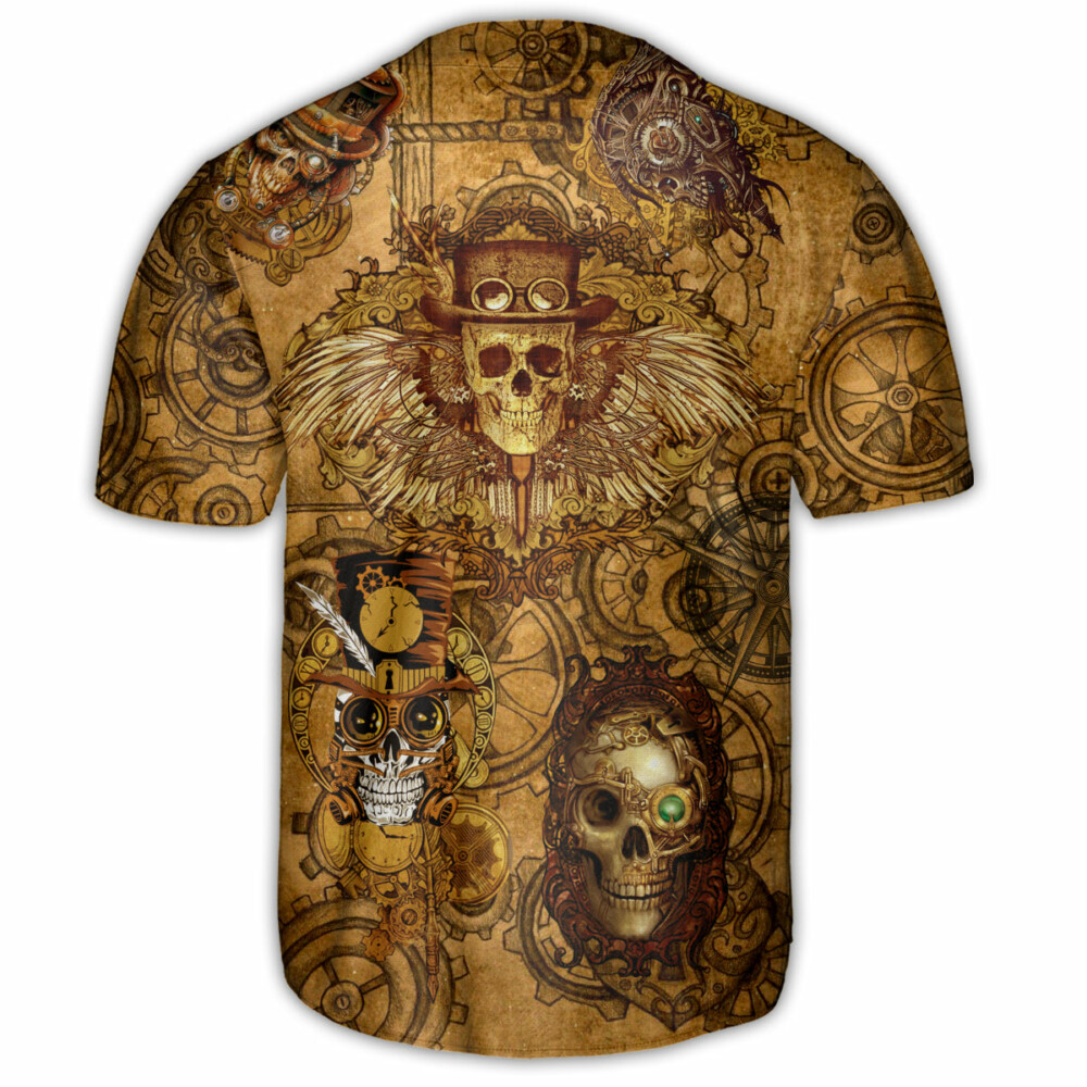 Skull Vintage Style - Baseball Jersey - Owl Ohh - Owl Ohh