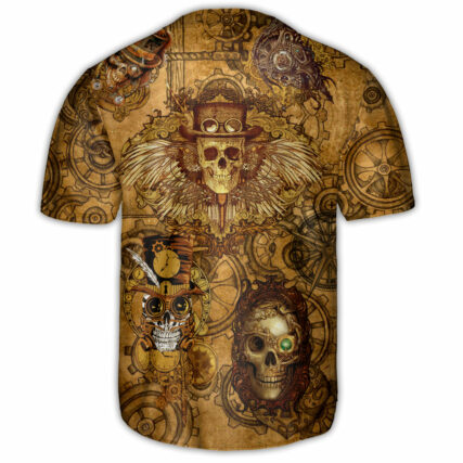 Skull Vintage Style - Baseball Jersey - Owl Ohh - Owl Ohh