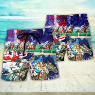 Australia Horse Lover Racing Lover - Beach Short - Owl Ohh - Owl Ohh