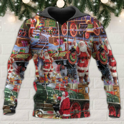Santa Christmas Snow Village Christmas Spirit Of Giving - Hoodie - Owl Ohh - Owl Ohh