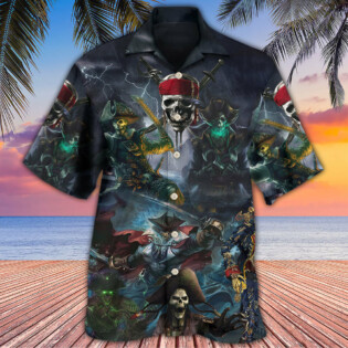 Pirate Skeleton And Thunder - Hawaiian Shirt - Owl Ohh - Owl Ohh