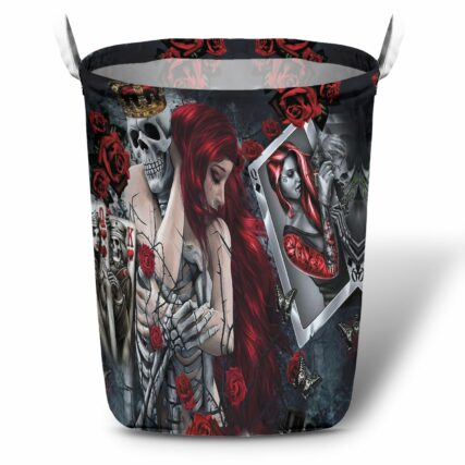 Skull Love Is Life Rose - Laundry Basket - Owl Ohh - Owl Ohh