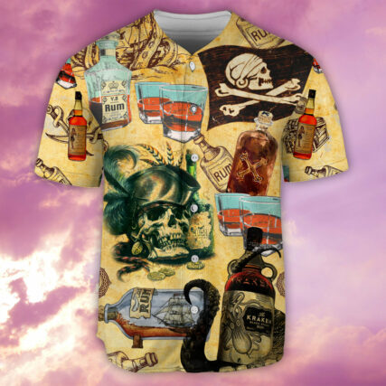 Skull Wine And Skull My Life - Baseball Jersey - Owl Ohh - Owl Ohh