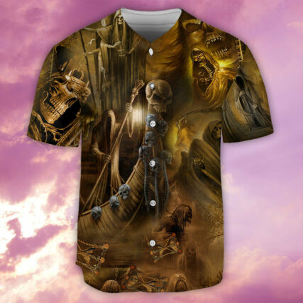 Skull Go To Hell Skull - Baseball Jersey - Owl Ohh - Owl Ohh