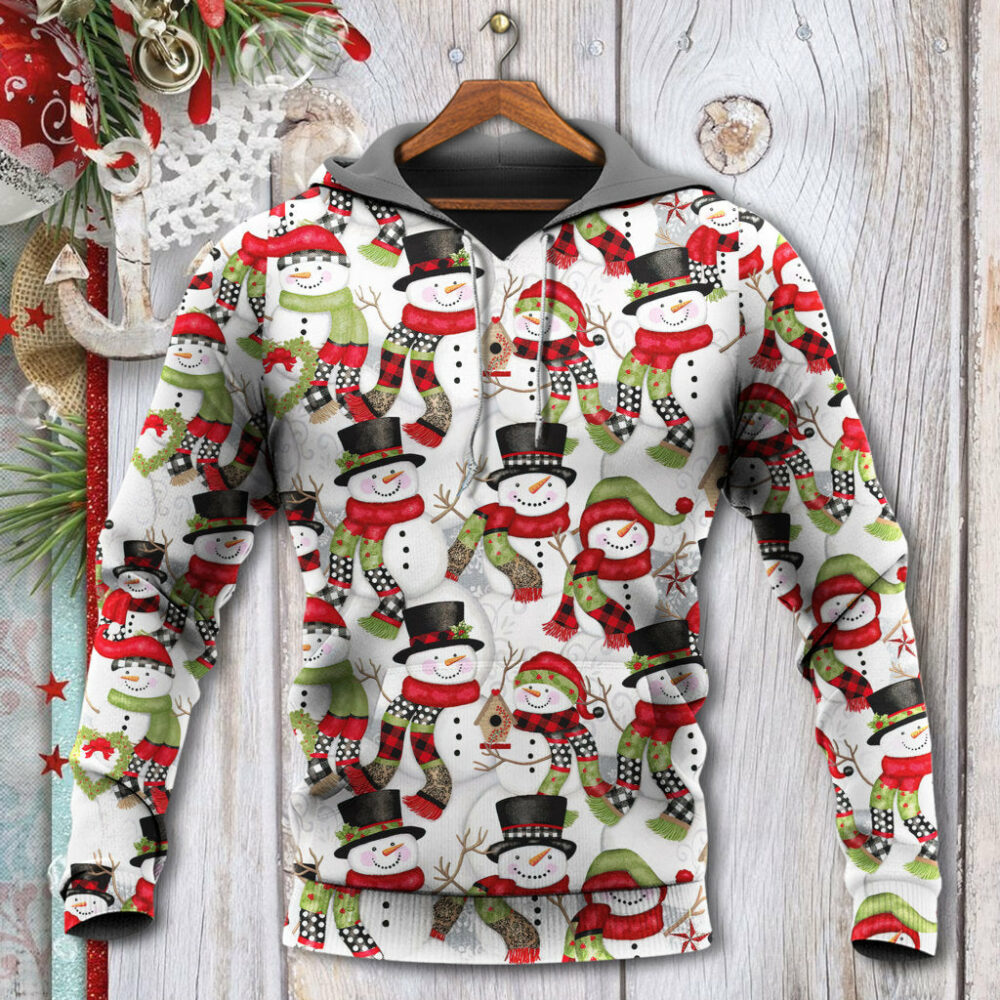 Christmas Snowman Family Happy Christmas - Hoodie - Owl Ohh - Owl Ohh