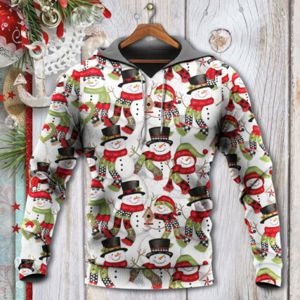Christmas Snowman Family Happy Christmas - Hoodie - Owl Ohh - Owl Ohh