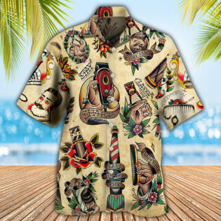 Barber Born Sharp Stay Sharp - Hawaiian Shirt - Owl Ohh - Owl Ohh
